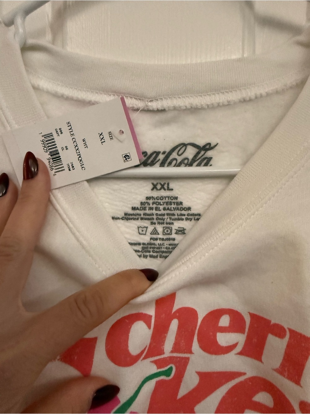 Coca Cola Cherry Coke Graphic Crewneck Sweatshirt - Picture 5 of 6